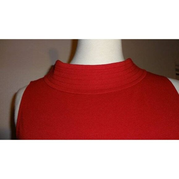 🆕 MUSE Classic Ponte Knit Dress Red 6 - Picture 8 of 10